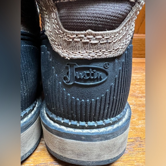 Justin Steeltoe Lace-up Boots - Size 7.5 - Picture 6 of 7